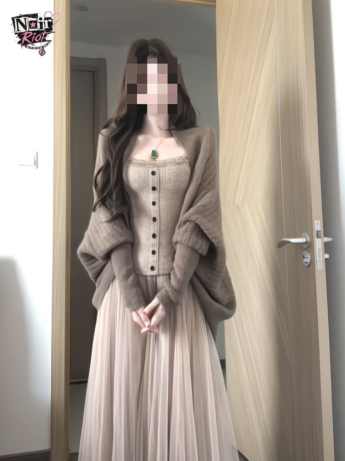 طقم نسائي كوري أنيق من 3 قطع ب - مراجعة Lace Trim Cami وسعره