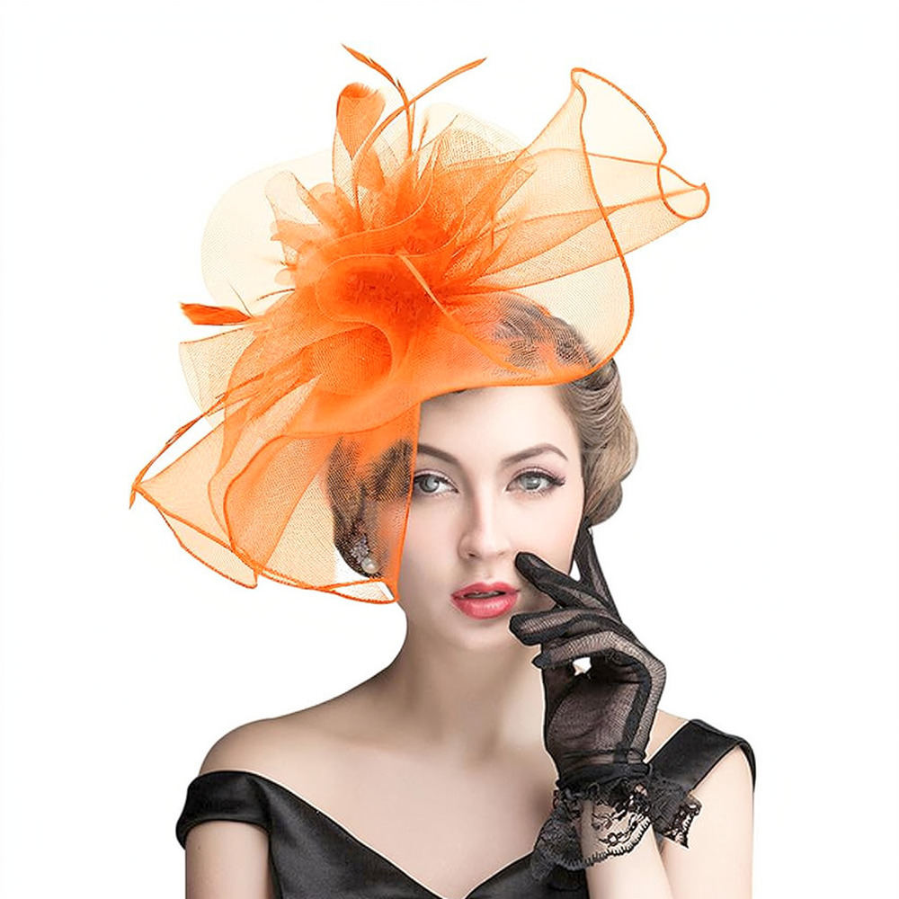 قبعة ريترو شبكية مزينة بالريش، - مراجعة Women'S Fashion Kentucky Derby وسعره