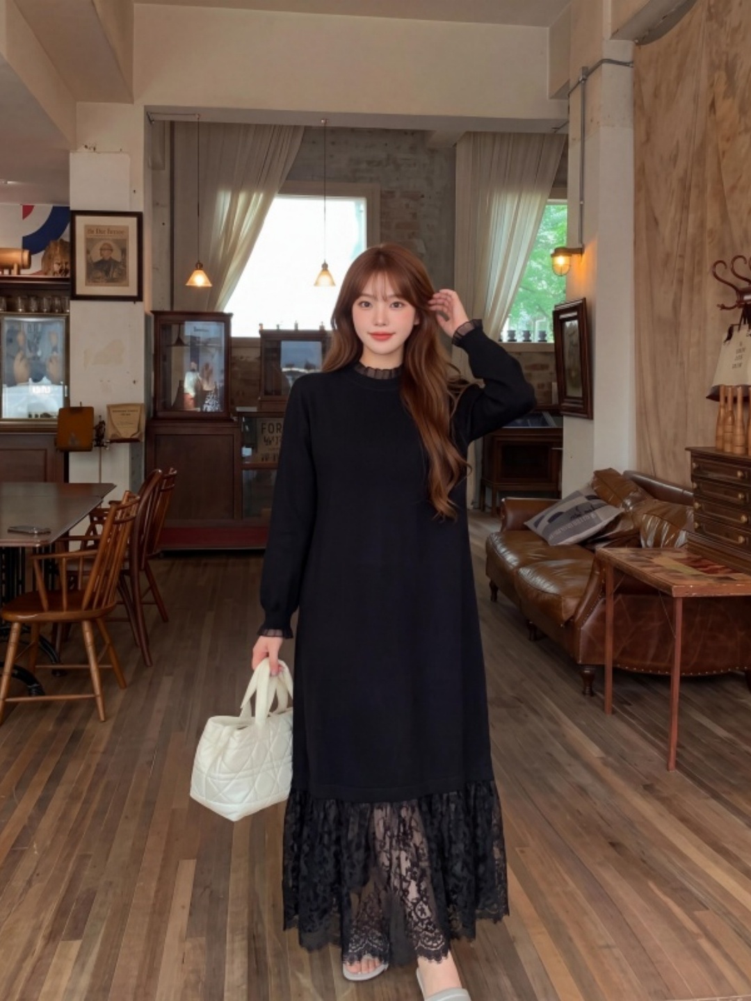 فستان محبوك بحافة دانتيل مقاس  - مراجعة Women Fashion Over The Years وسعره